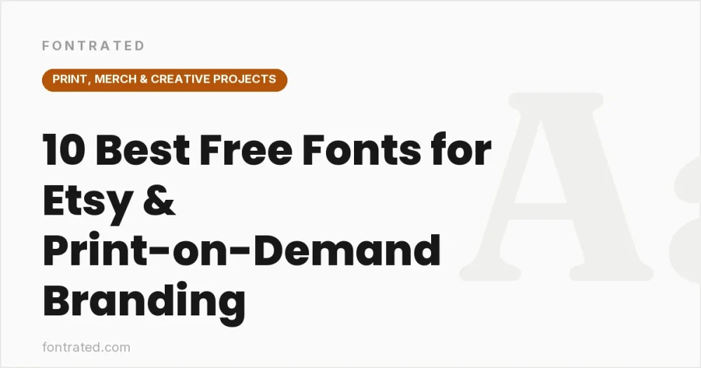 10 Best Free Fonts for Etsy & Print-on-Demand Branding - FontRated cover image