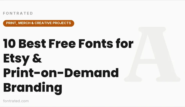 10 Best Free Fonts for Etsy & Print-on-Demand Branding - FontRated cover image