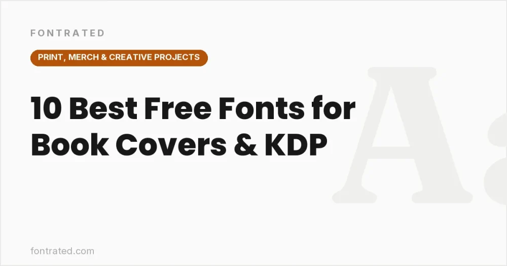 10 Best Free Fonts for Book Covers & KDP - FontRated cover image
