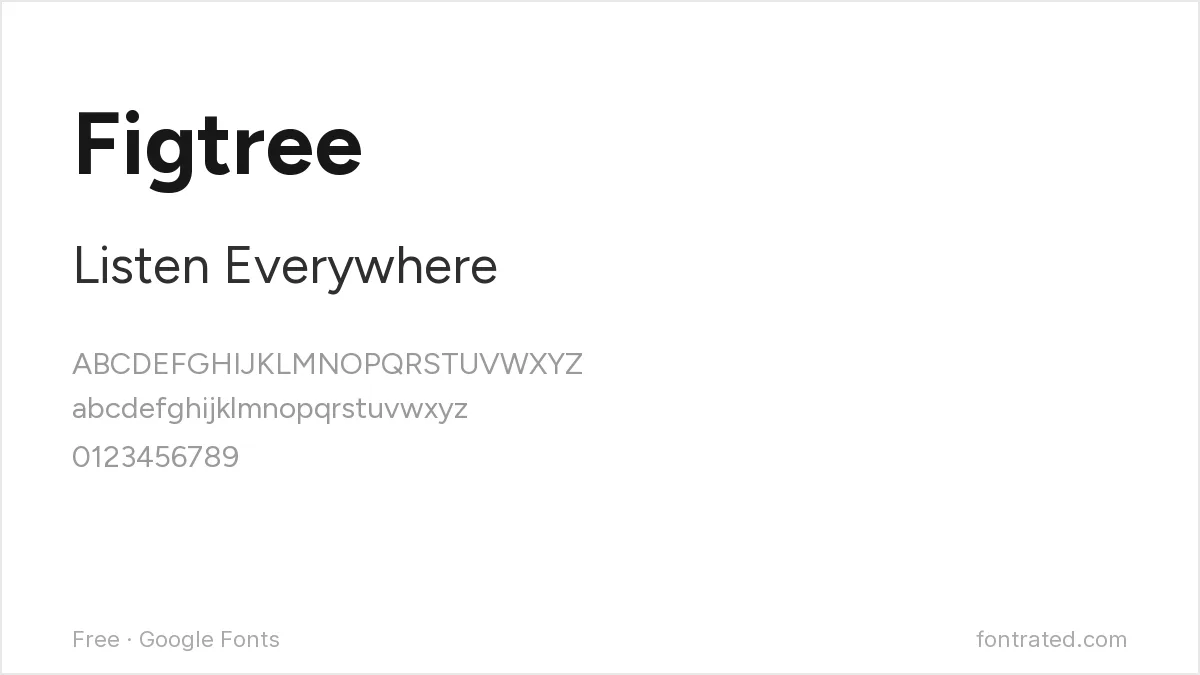 The Best Free Alternatives to Circular (2026) 5 - FontRated Figtree Google Font specimen