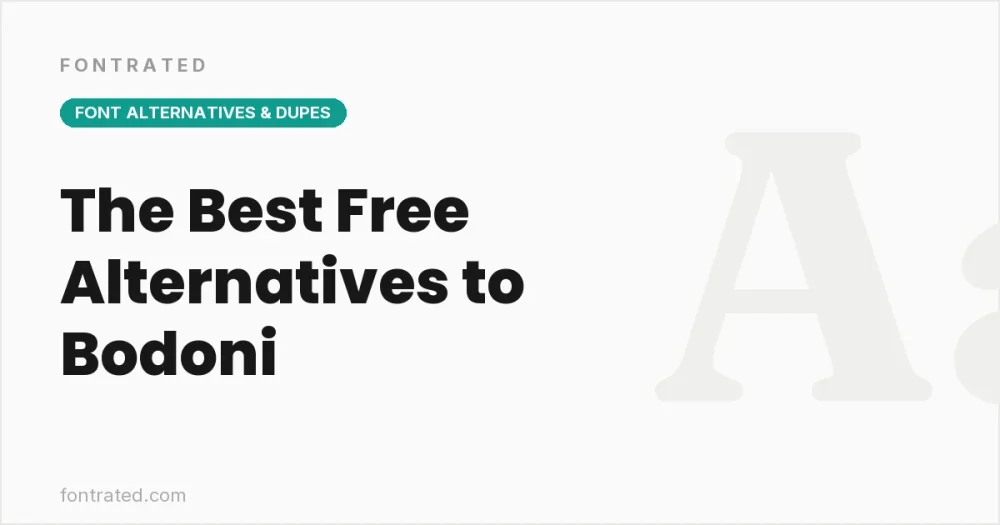 The Best Free Alternatives to Bodoni (2026) - FontRated cover image