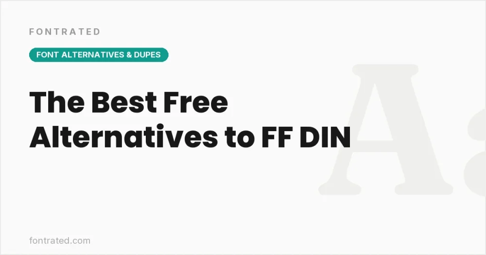 The Best Free Alternatives to FF DIN (2026) - FontRated cover image